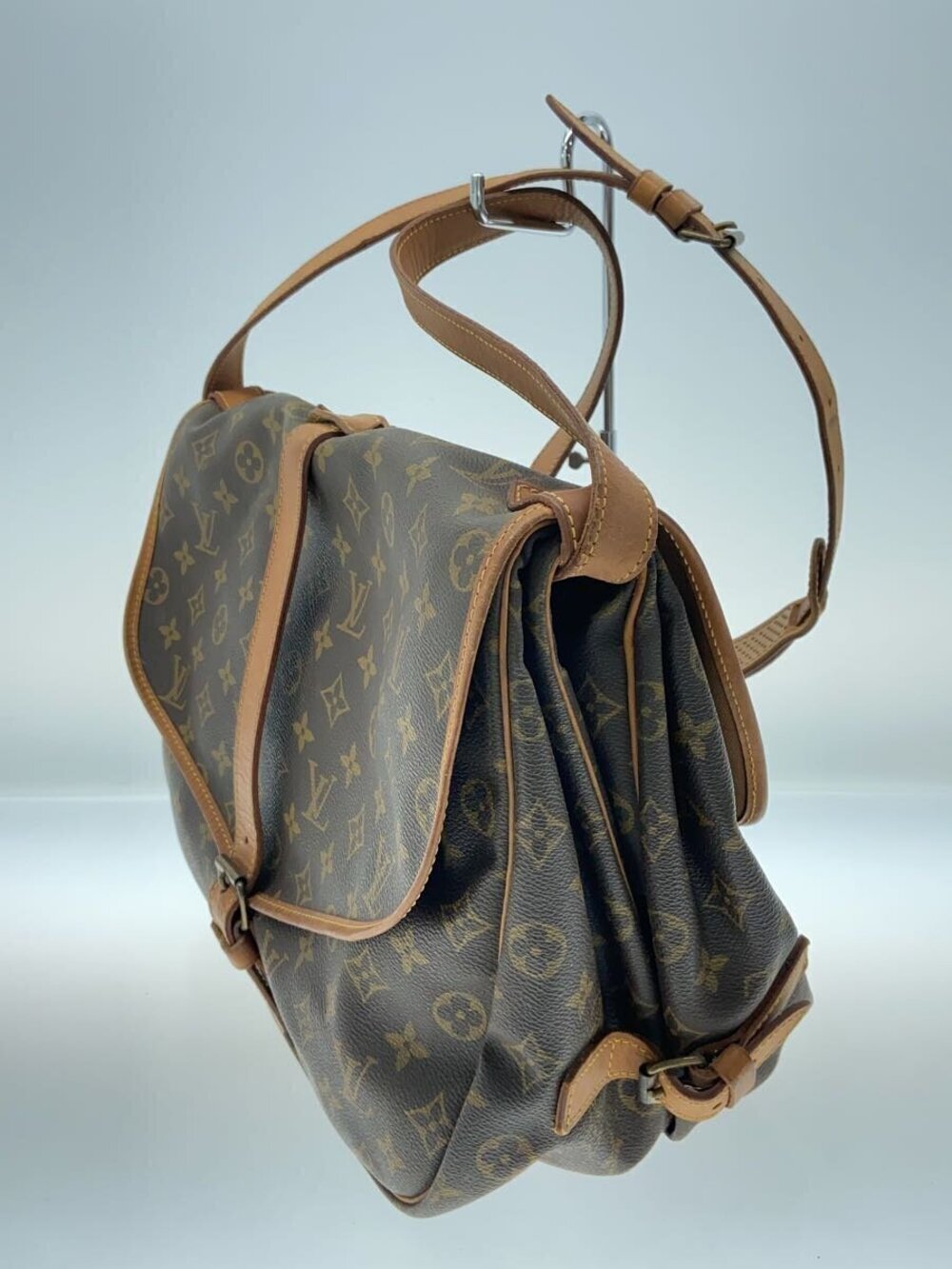 Louis Vuitton Brown Canvas Saumur Brown